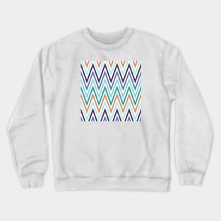 Blue & Orange Stripes Crewneck Sweatshirt